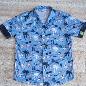 MLB Toronto Blue Jays Hawaiian Short Sleeve Button Down
